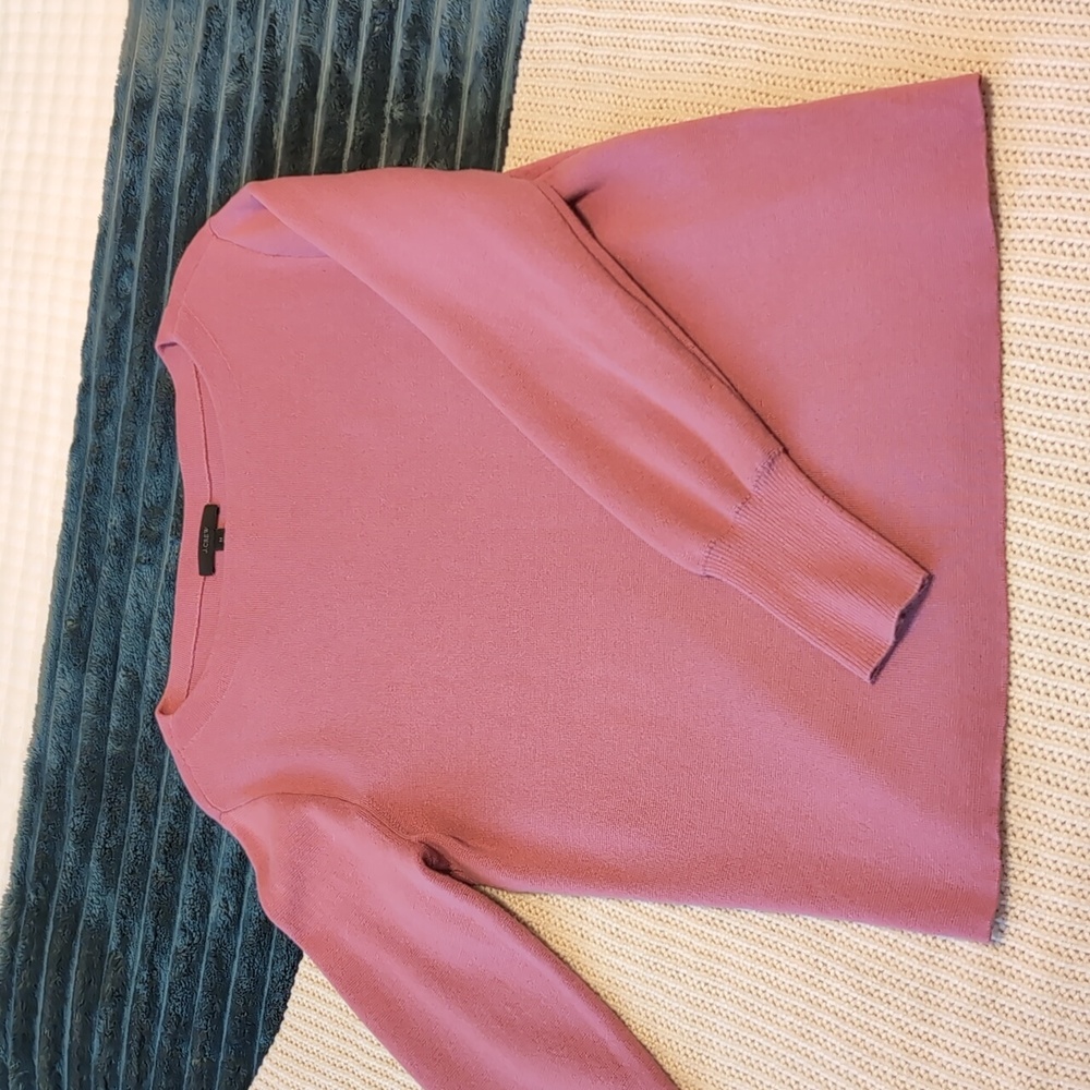 J. Crew Soft Pink Crew Neck Sweater Size M